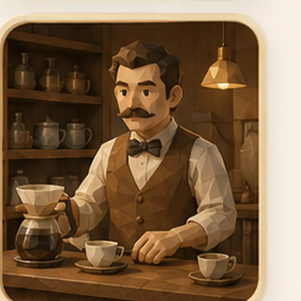 昭和レトロ喫茶店のマスター