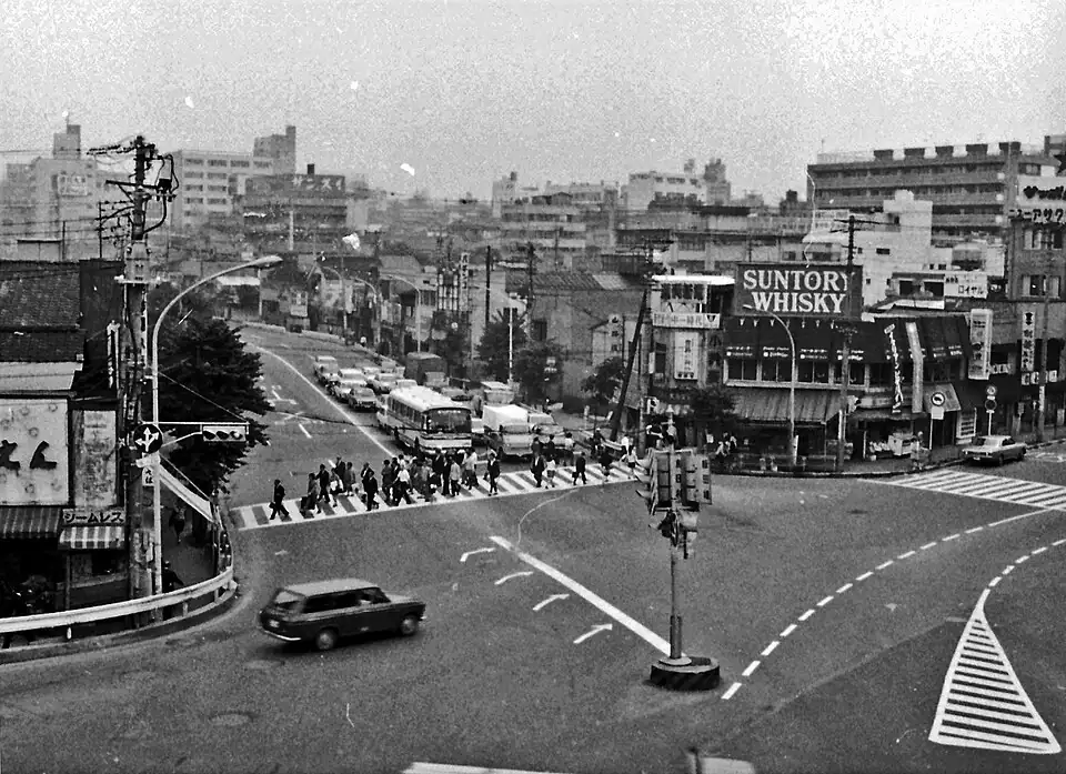 1971年の東京の交差点