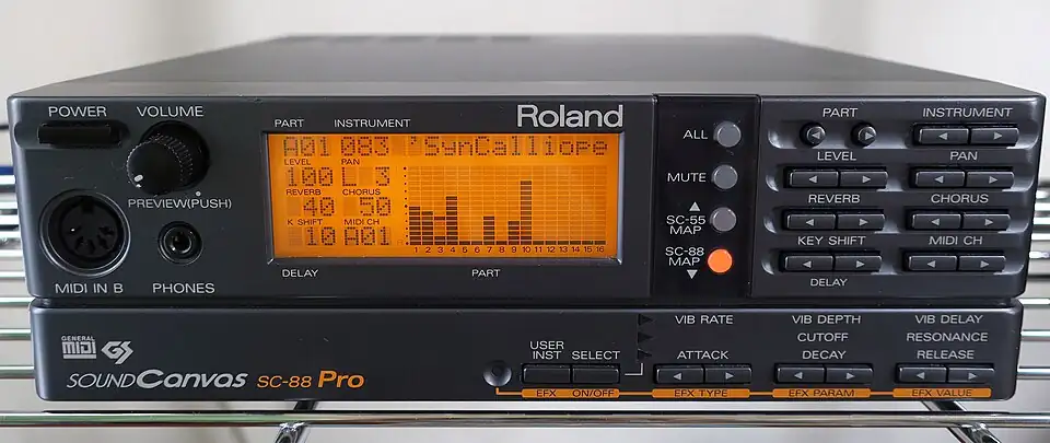 ローランドの音源モジュール SC-88Pro